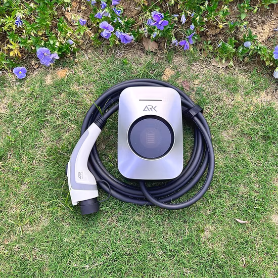 7-kW-Schnellladegerät für Elektrofahrzeuge, IP54, Wallbox für Wandmontage, schnelles elektrisches Autoladegerät, Elektroauto-Ladestation mit 5 m langem Kabel